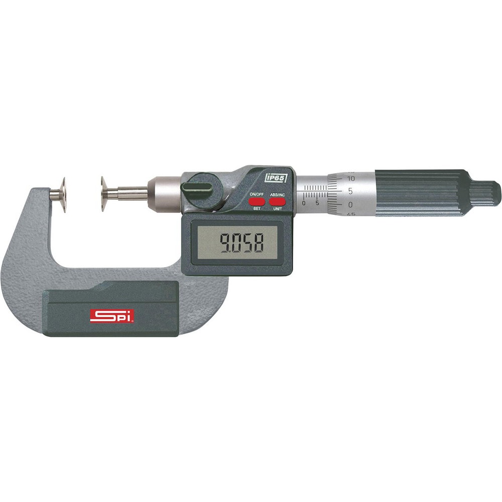 Disc Micrometers; Operation Type: Electronic; Minimum Measurement: 0; Minimum Measurement (mm): 0; Maximum Measurement: 1.00; Maximum Measurement (Decimal Inch): 1.00; Maximum Measurement (mm): 1.00; Thimble Type: Ratchet; Digital Counter: Yes; Anvil Mate