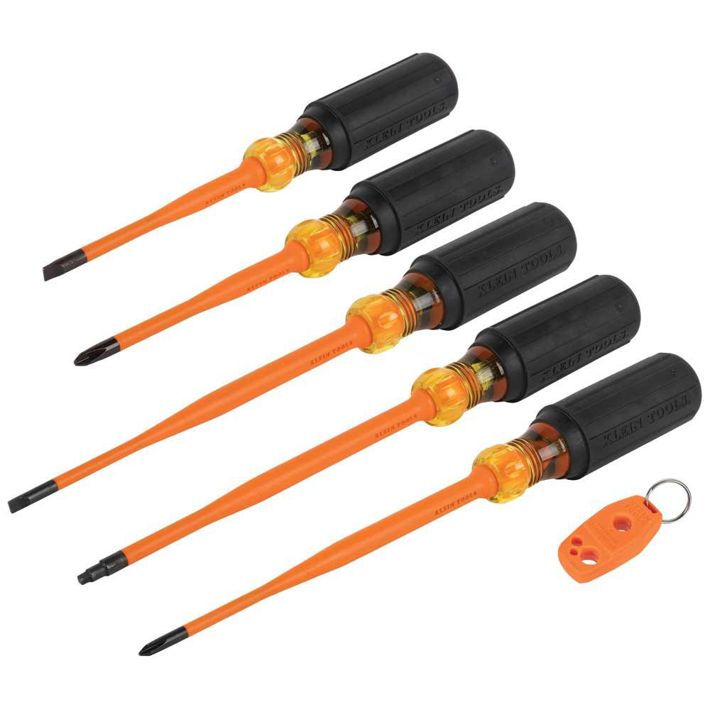 Screwdriver Sets; Screwdriver Types Included: Cabinet; Phillips; Square ; Number Of Pieces: 6 ; Insulated: Yes ; Features: Slim Profile Tips; Magnetizer