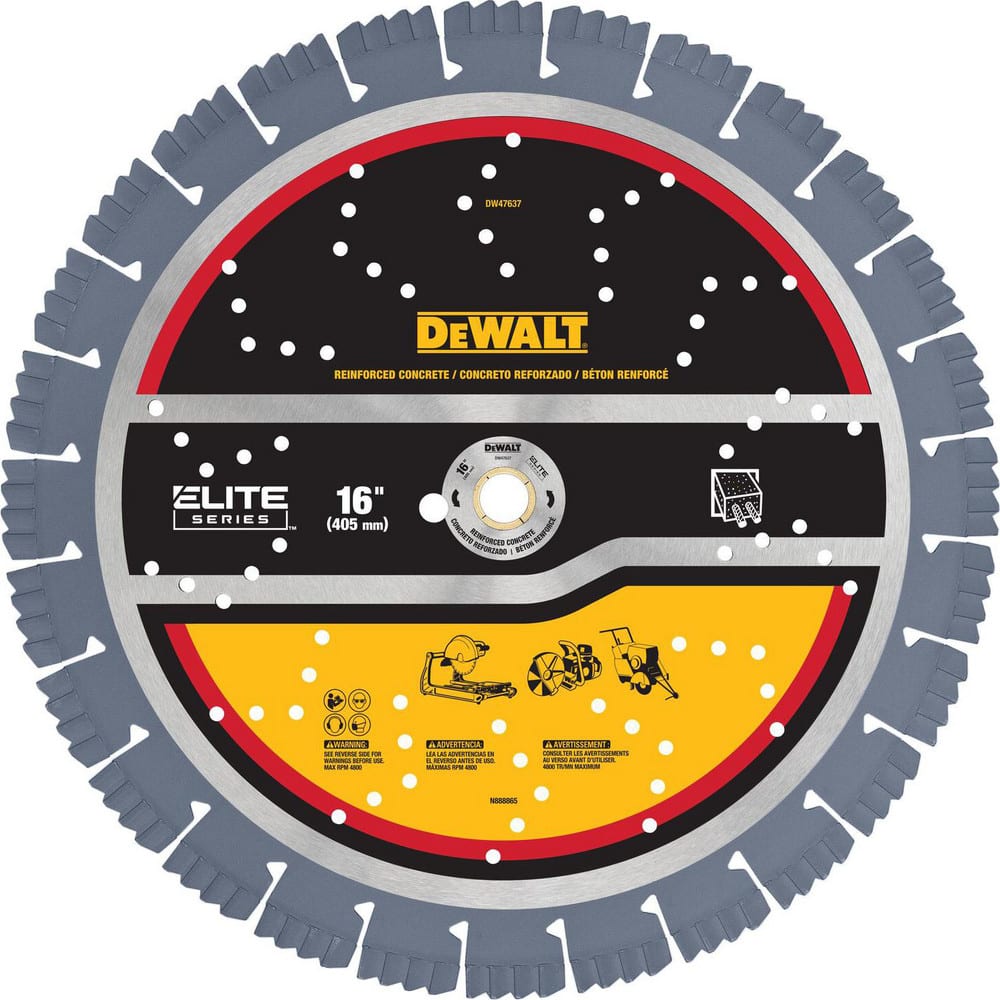 Wet & Dry-Cut Saw Blades; Blade Diameter (Inch): 16 ; Blade Material: Diamond-Tipped ; Blade Thickness (Decimal Inch): 0.1400 ; Arbor Hole Diameter (Inch): 1 ; Number of Teeth: Continuous Edge ; Application: Concrete