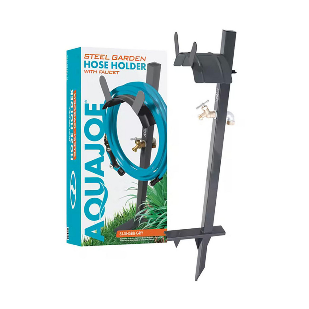 Garden Hose Racks: Load Capacity: 20; Compatible Hose Length: 125 ft; Material: Steel; Color: Gray