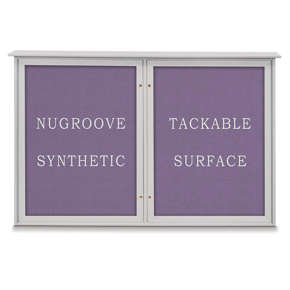 United Visual Products Enclosed Cork Bulletin Board 48" Width, 36