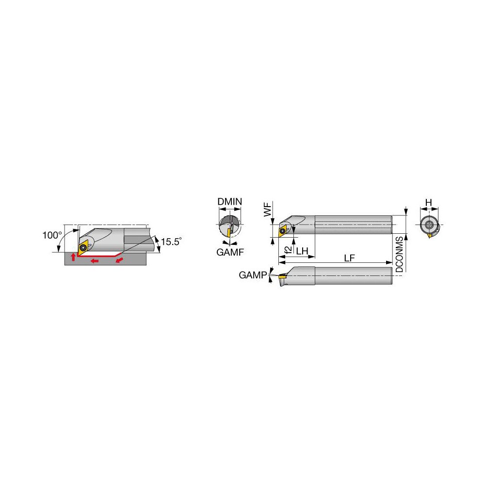 Tungaloy Indexable Boring Bar A10K SDXXL07 D130 13 Mm Min Bore Dia Tungaloy Indexable Boring Bar A10K SDXXL07 D130 13 Mm Min Bore Dia