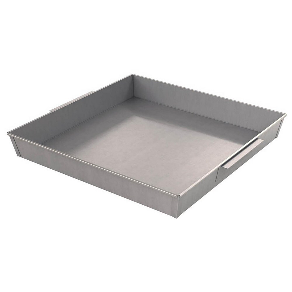 Pots, Pans & Trays; Pot Type: With Handles ; Pot Material: Steel ; Volume Capacity: 1728.0 ; Overall Depth: 3.0000in ; Finish: Galvanized ; Color: Gray