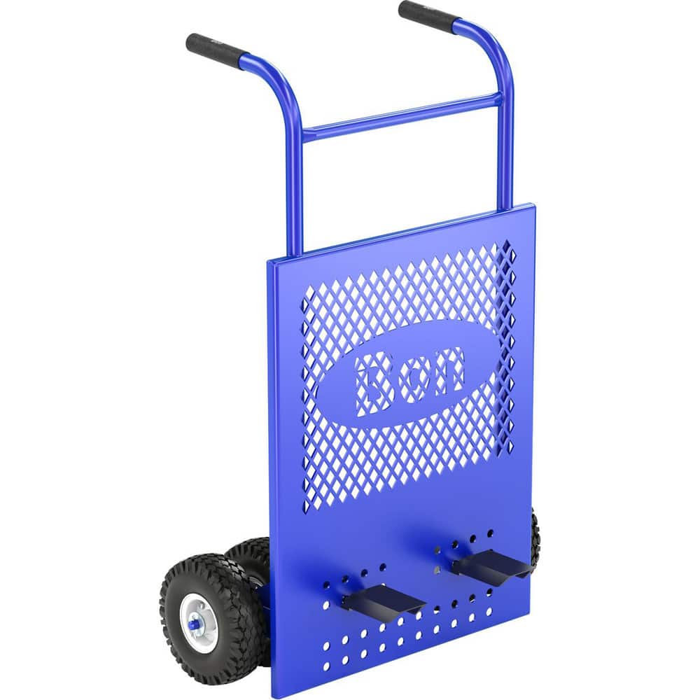 Block Utility Cart: 50" OAL, 35" OAW, 12" OAH, Steel, Blue