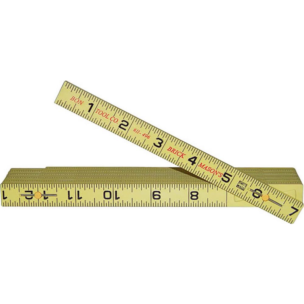 Bon Tool - Folding Rules; Overall Length (Feet): 6.00; Graduation (Inch ...