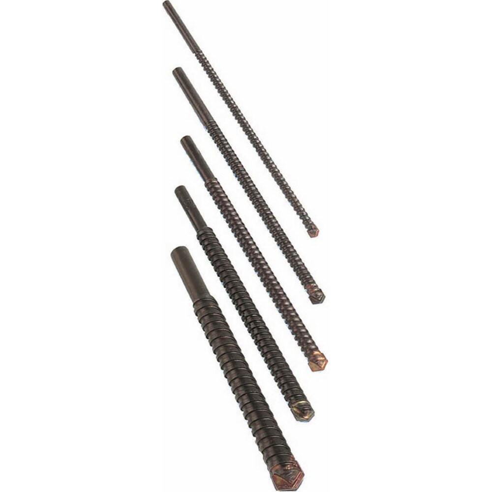 Drill Bit Set: Hammer Drill Bits, 0.625" Drill Bit Size, Carbide Tipped