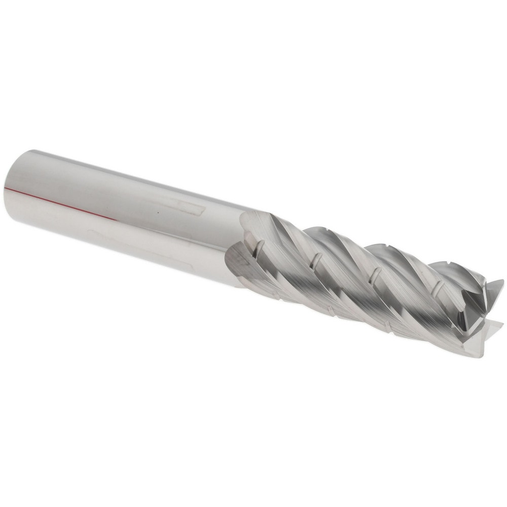 Corner Radius End Mill: 1/2" Dia, 1-1/2" LOC, 0.03" Radius, 5 Flutes, Solid Carbide