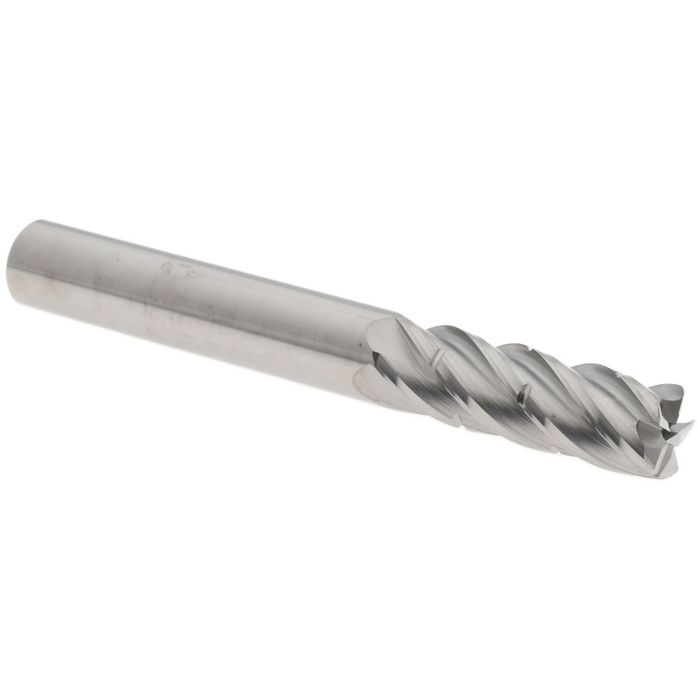 Corner Radius End Mill: 3/8" Dia, 1-1/8" LOC, 0.03" Radius, 5 Flutes, Solid Carbide