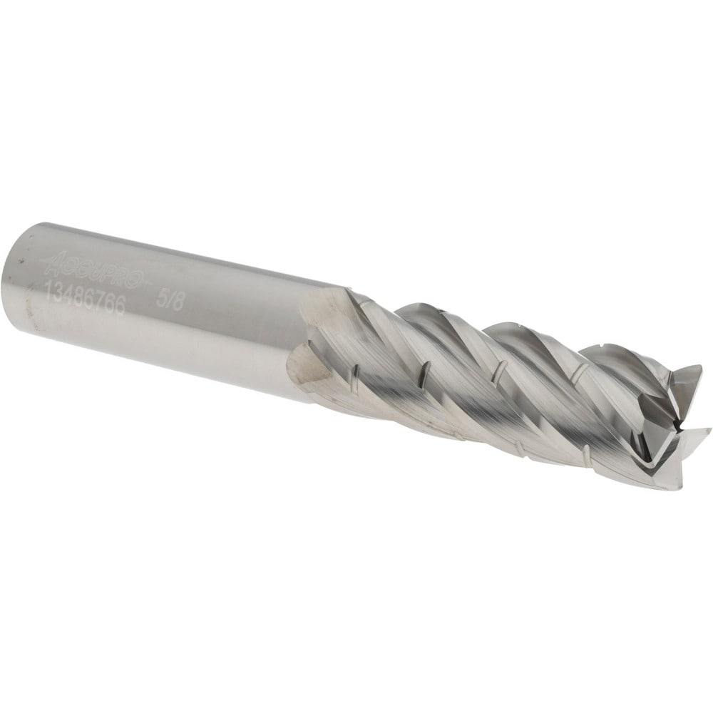 Corner Radius End Mill: 5/8" Dia, 1-7/8" LOC, 0.03" Radius, 5 Flutes, Solid Carbide