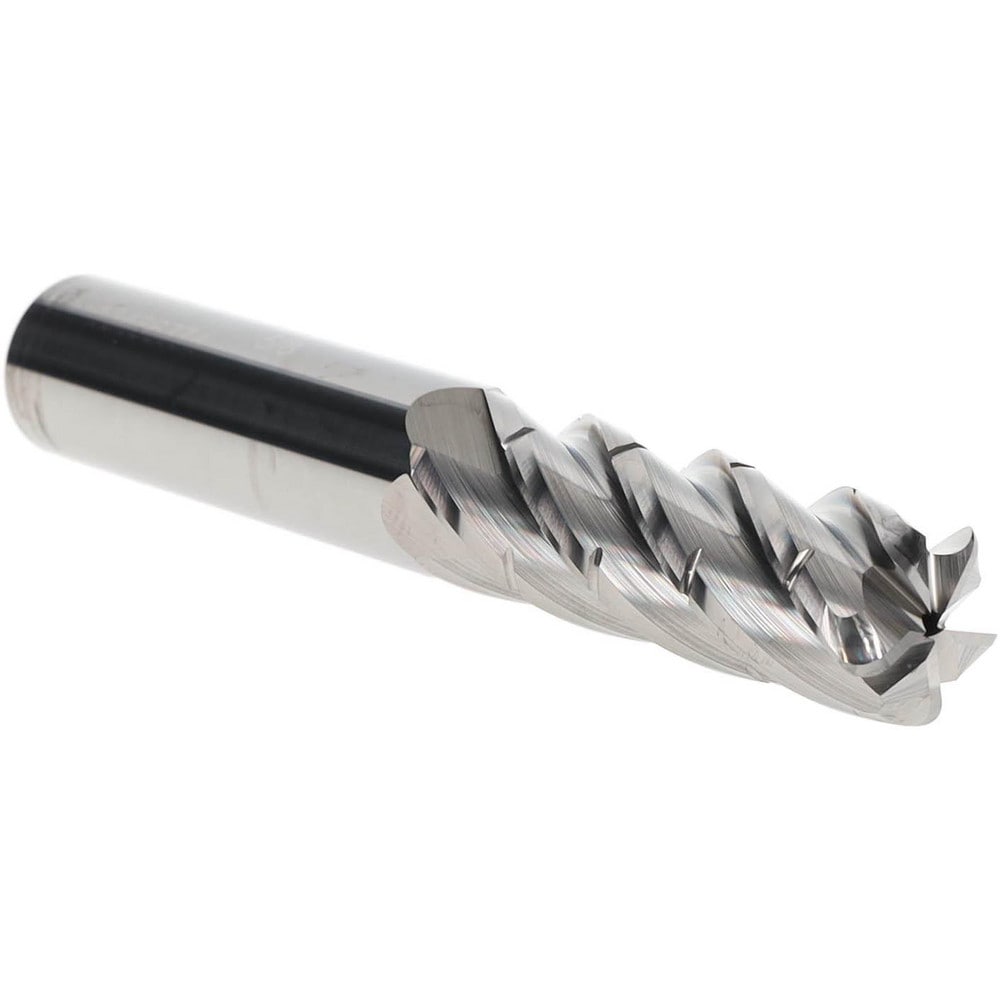 Corner Radius End Mill: 5/8" Dia, 1-7/8" LOC, 0.09" Radius, 5 Flutes, Solid Carbide