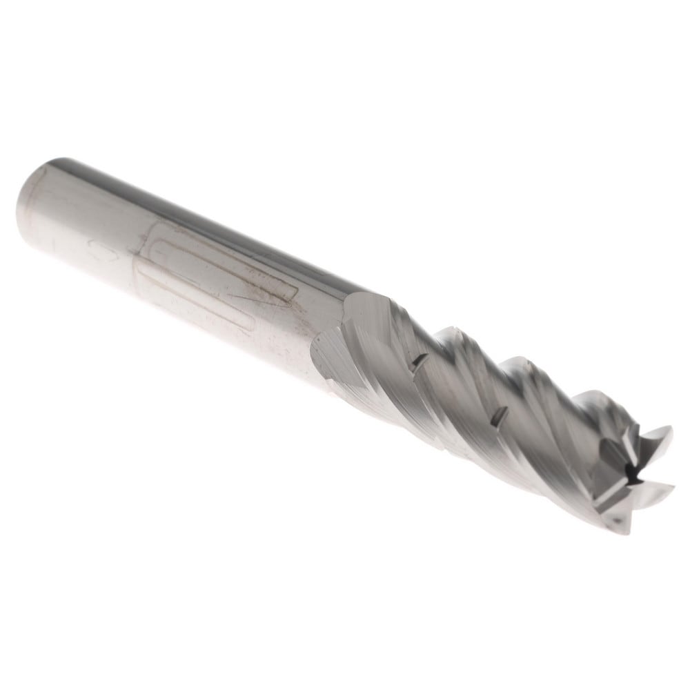 Corner Radius End Mill: 3/8" Dia, 1-1/8" LOC, 0.015" Radius, 5 Flutes, Solid Carbide