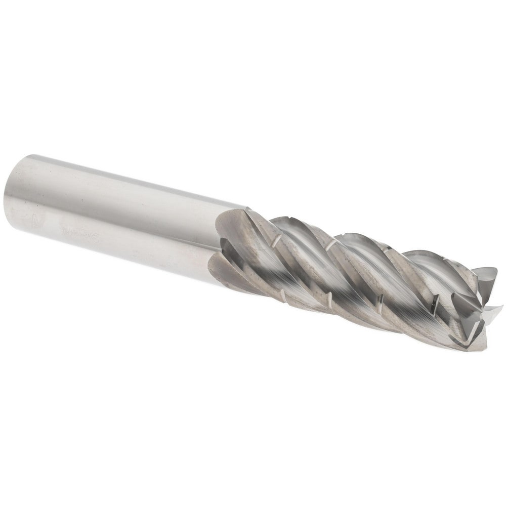 Corner Radius End Mill: 5/8" Dia, 1-7/8" LOC, 0.03" Radius, 5 Flutes, Solid Carbide