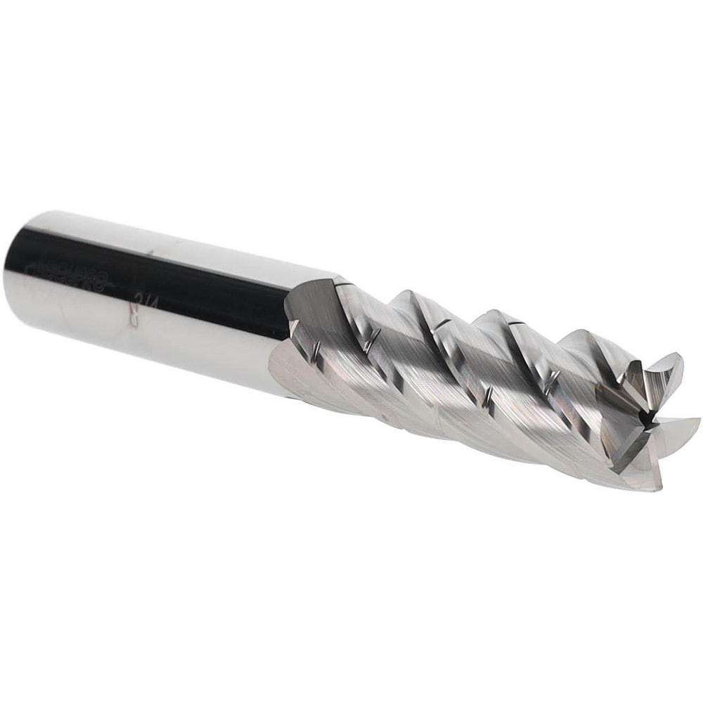Corner Radius End Mill: 3/4" Dia, 2-1/4" LOC, 0.03" Radius, 5 Flutes, Solid Carbide