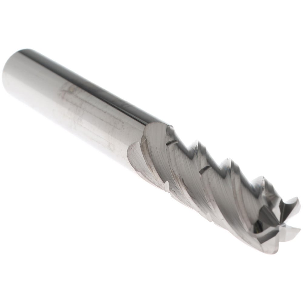 Corner Radius End Mill: 3/8" Dia, 1-1/8" LOC, 0.06" Radius, 5 Flutes, Solid Carbide
