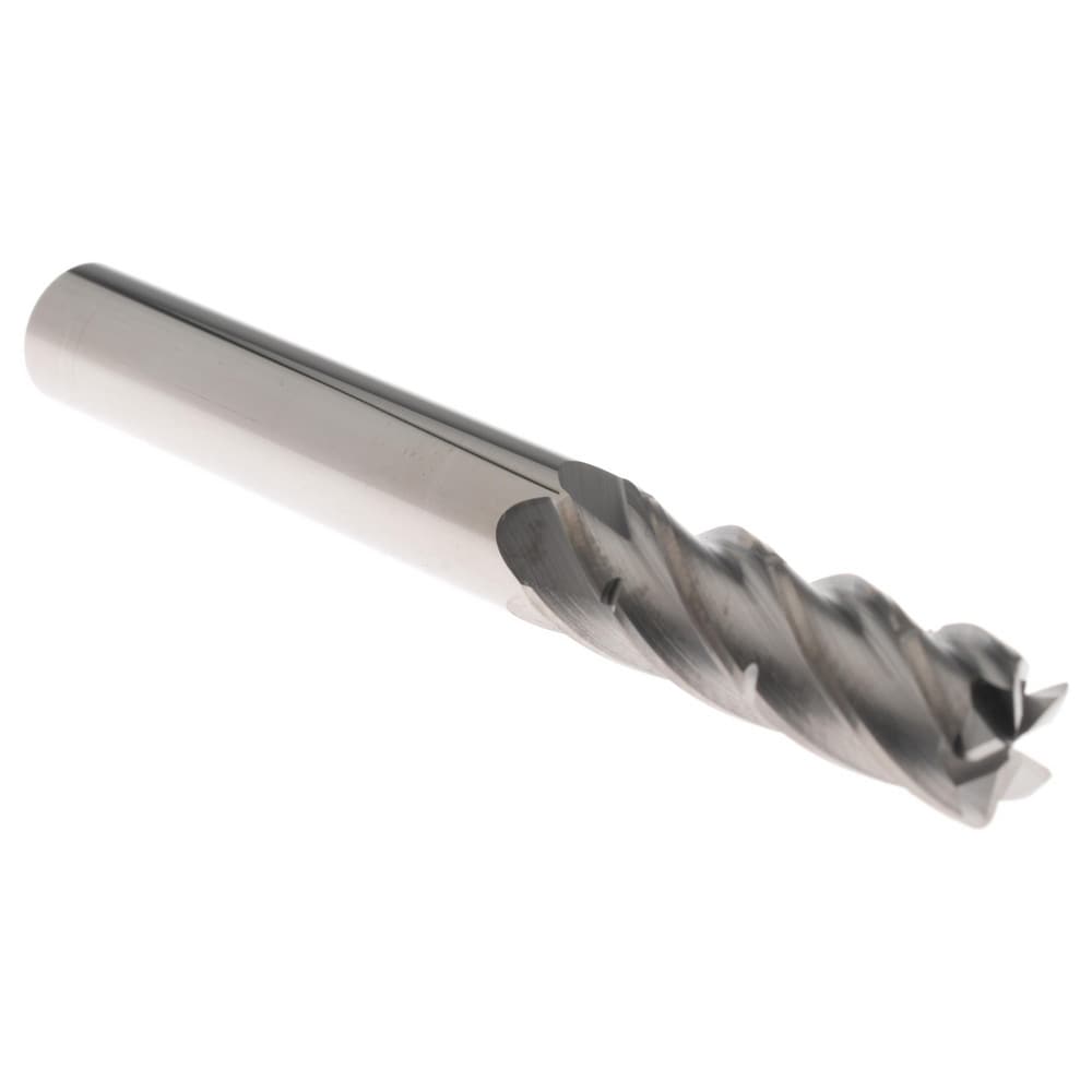 Corner Radius End Mill: 3/8" Dia, 1-1/8" LOC, 0.03" Radius, 5 Flutes, Solid Carbide