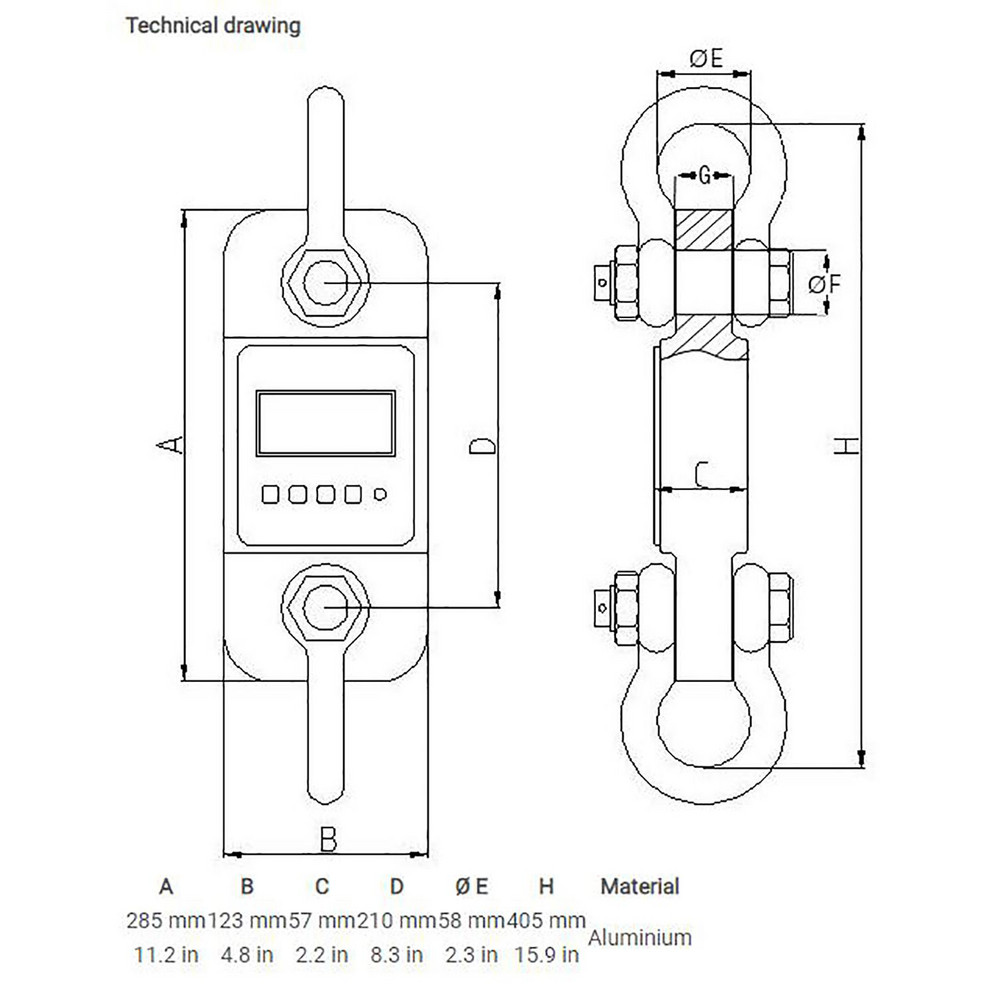 PCE Instruments Crane Scales & Hanging Scales; Type Crane Scale