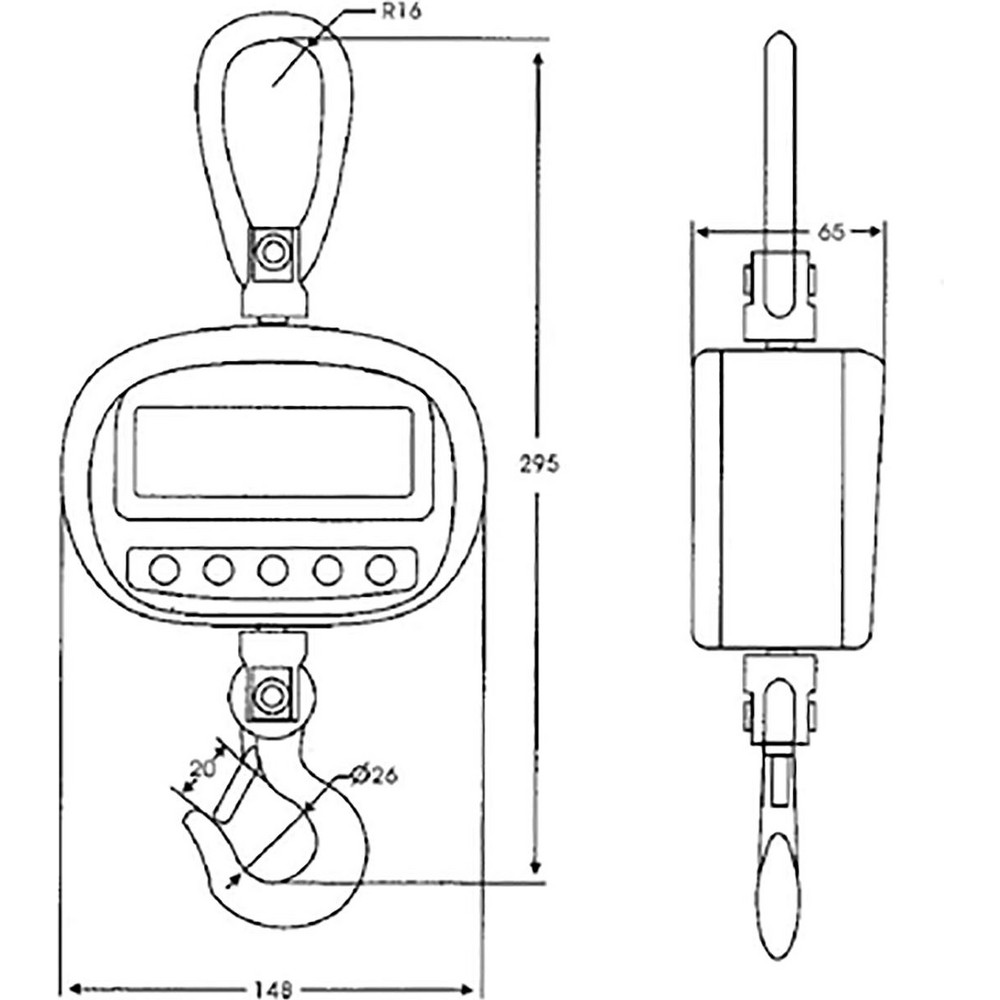 PCE Instruments Crane Scales & Hanging Scales; Type Crane Scale