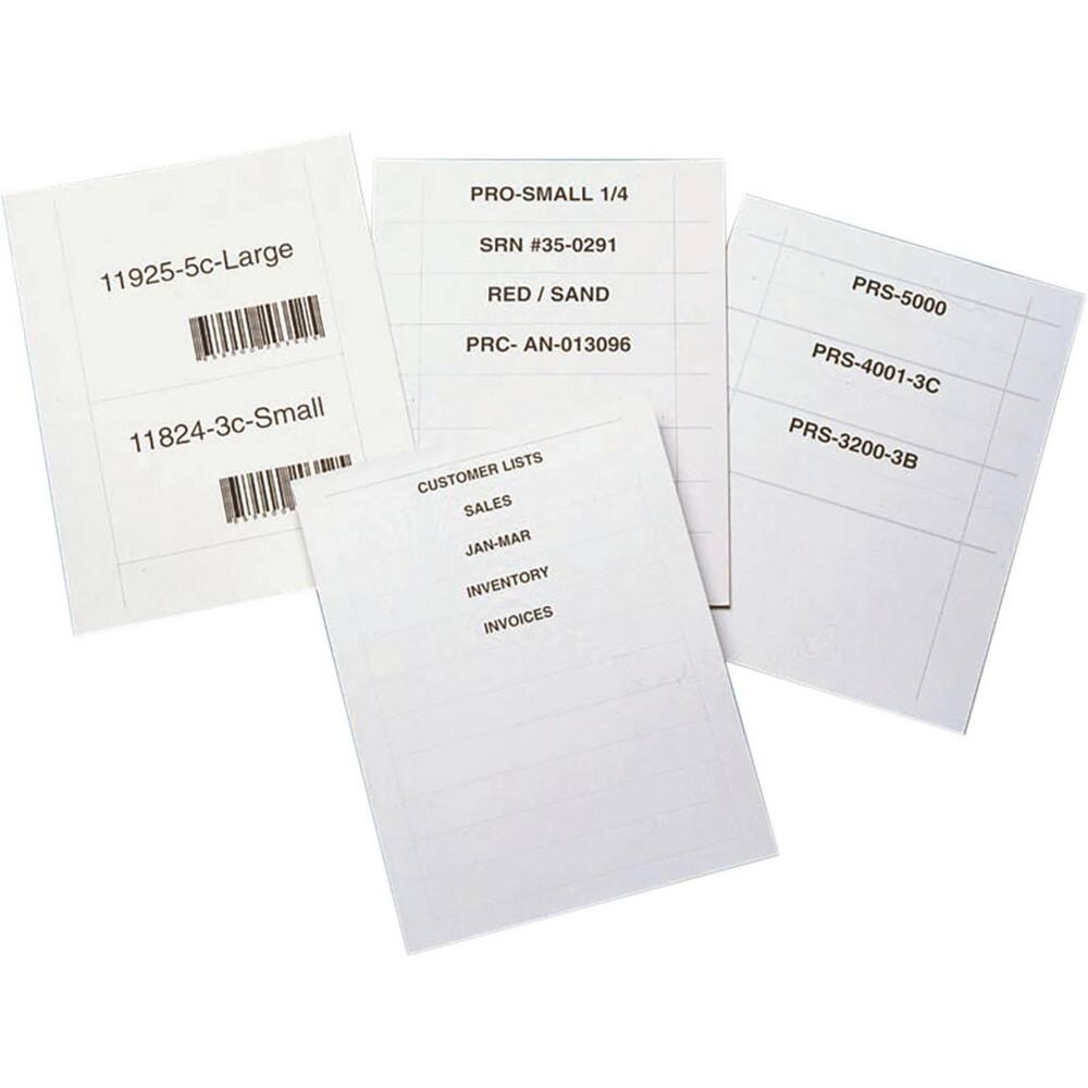 Label Maker Label: White, Paper, 50 per Roll