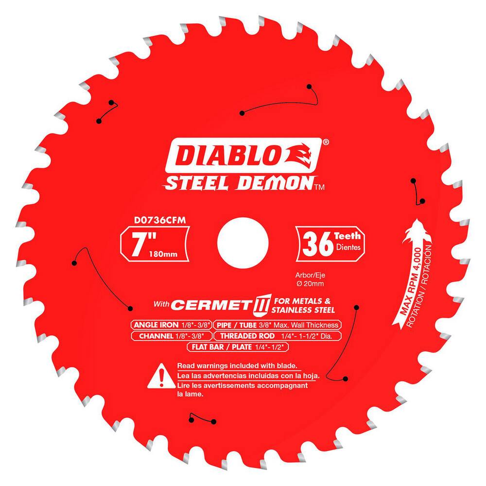 Wet & Dry-Cut Saw Blades; Blade Diameter (Inch): 7 ; Blade Material: Carbide-Tipped ; Blade Thickness (Decimal Inch): 0.0750 ; Number of Teeth: 36 ; Arbor Hole Diameter (mm): 20