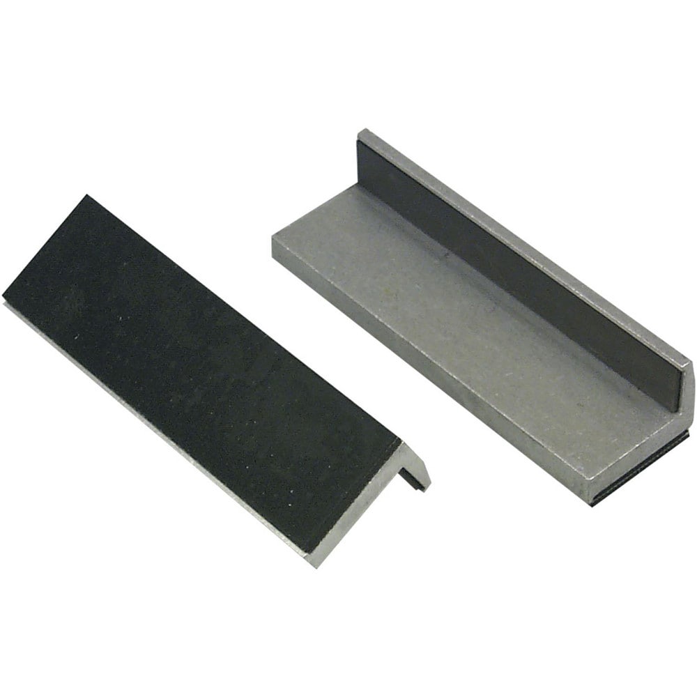 Vise Jaw Caps; Material: Rubber ; Jaw Width: 4in ; Jaw Width (Inch): 4in ; Overall Width: 4 ; Overall Height: 1.25in ; Overall Thickness: 0.372in