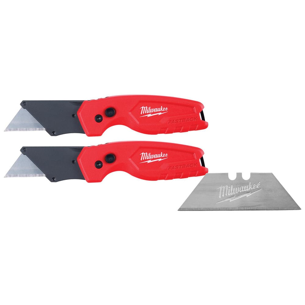 Utility Knives, Snap Blades & Box Cutters; Blade Type: Spring Back ; Blade Material: Steel ; Blade Length: 1 ; Blade Edge Type: Straight ; Closed Length: 4in ; Handle Color: Red
