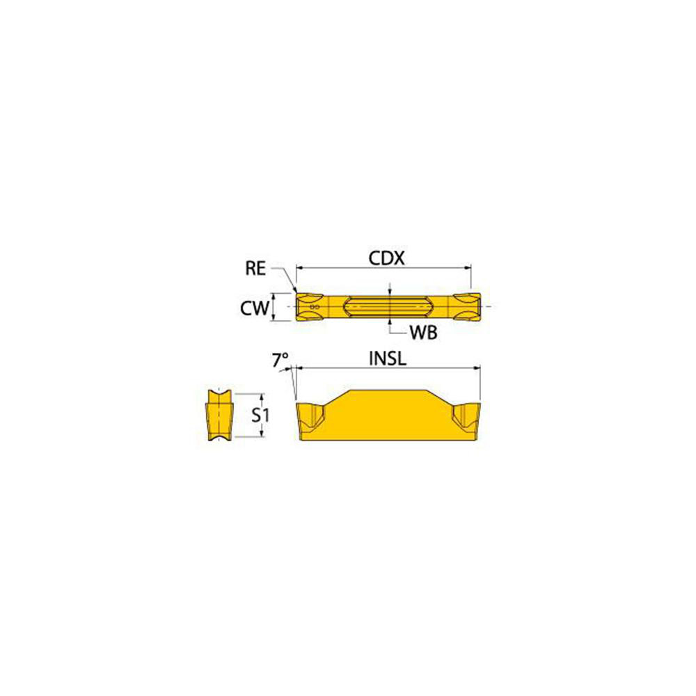Ingersoll Cutting Tools CutOff Inserts; Insert Size Code 3 ; Insert