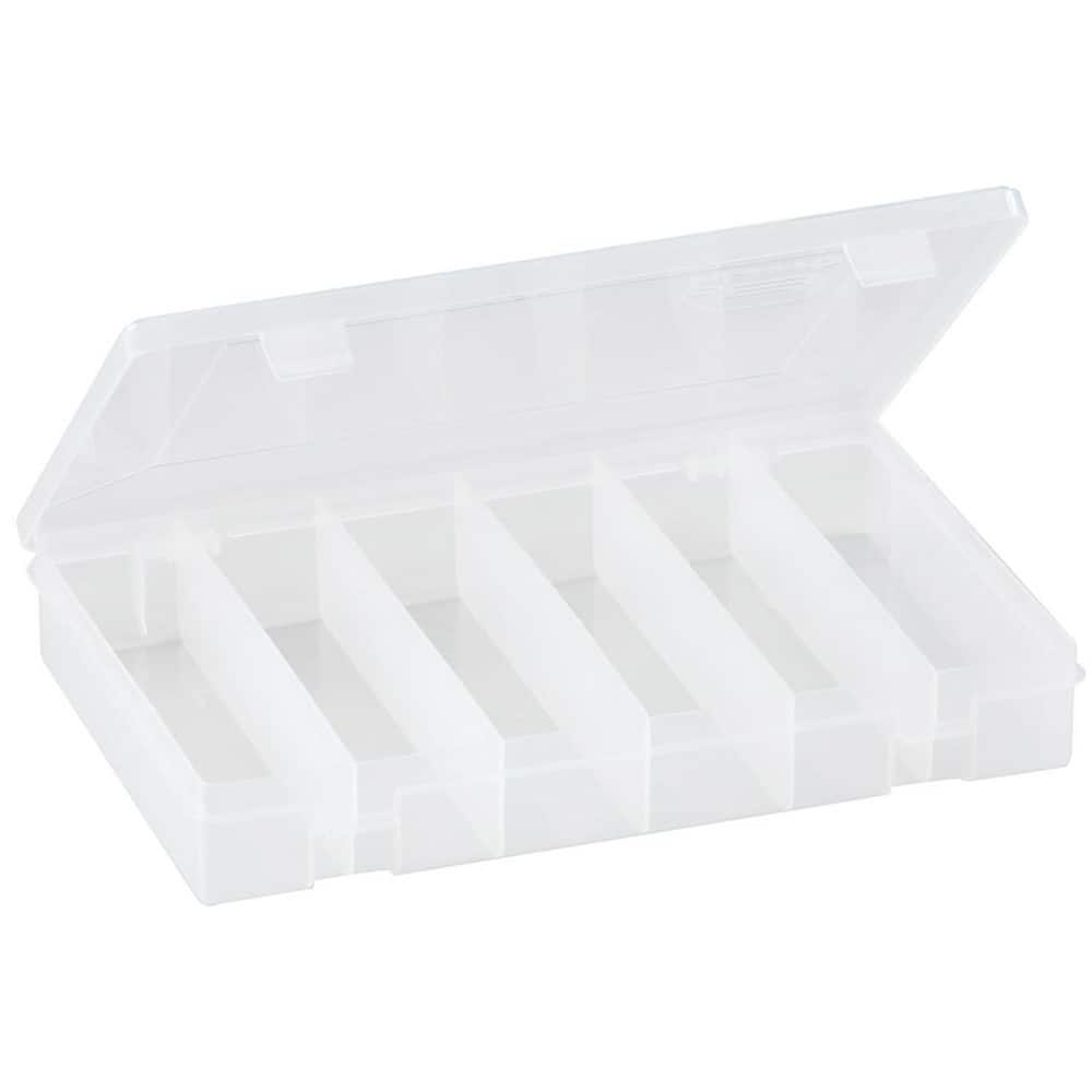 Small Parts Boxes & Organizers; Product Type: Compartment Box ; Lock Type: ProLatch ; Width (Inch): 7 ; Number of Dividers: 0 ; Removable Dividers: No ; Color: Clear