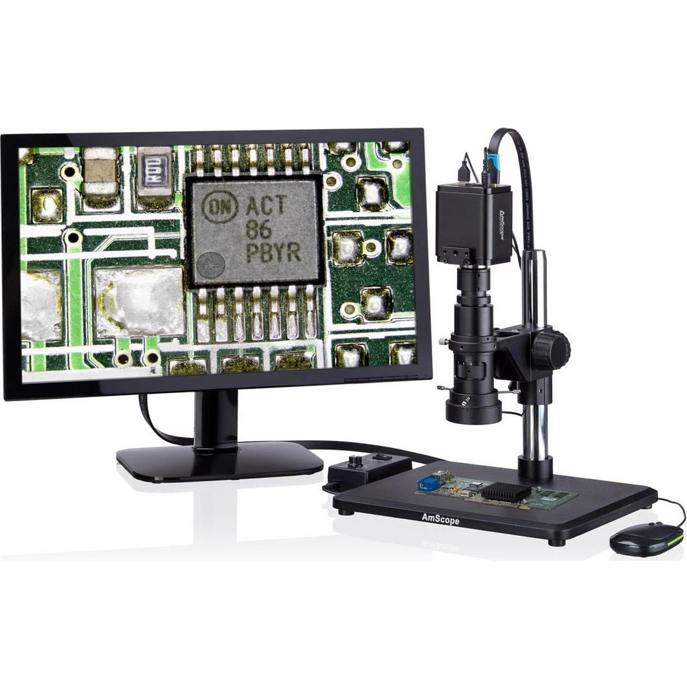 AmScope 0.7X5X Zoom 4K 60fps 8MP HDMI Digital Inspection Microscope
