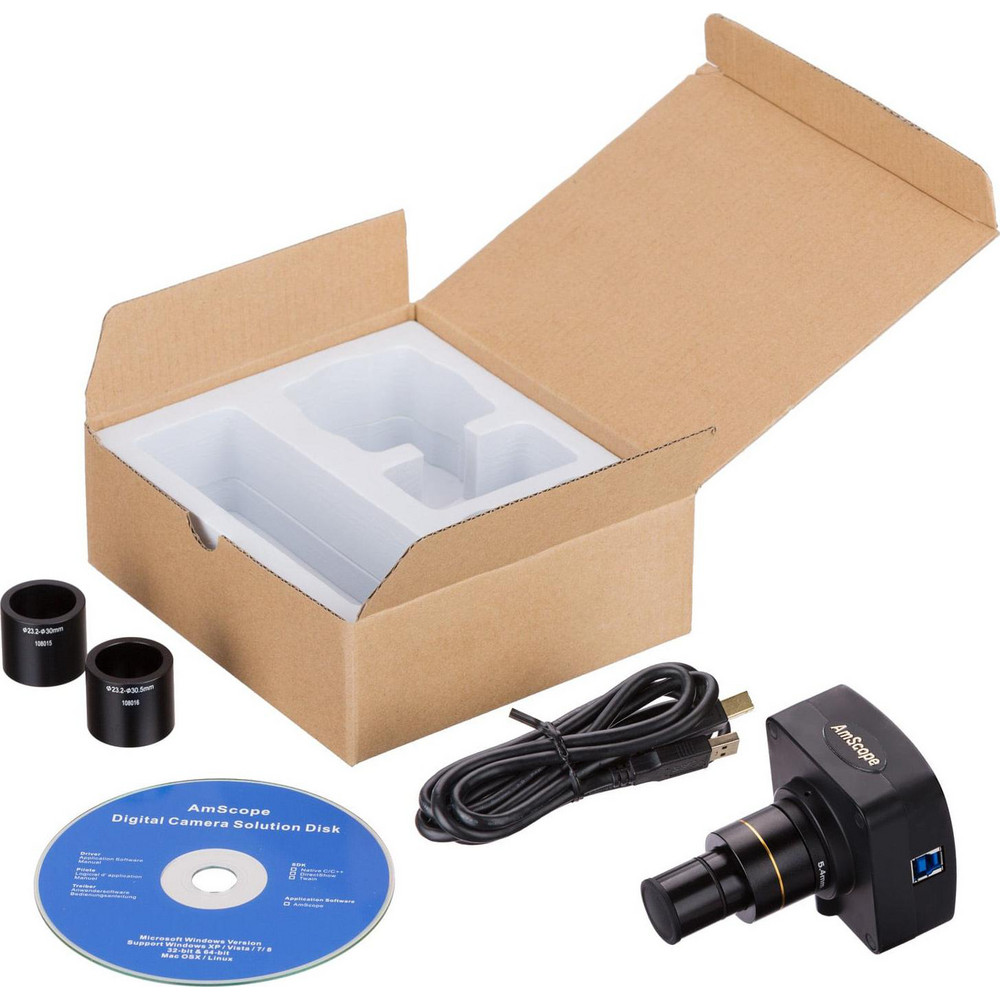 AmScope - 10MP USB 3.0 Color CMOS C-Mount Microscope Camera with ...