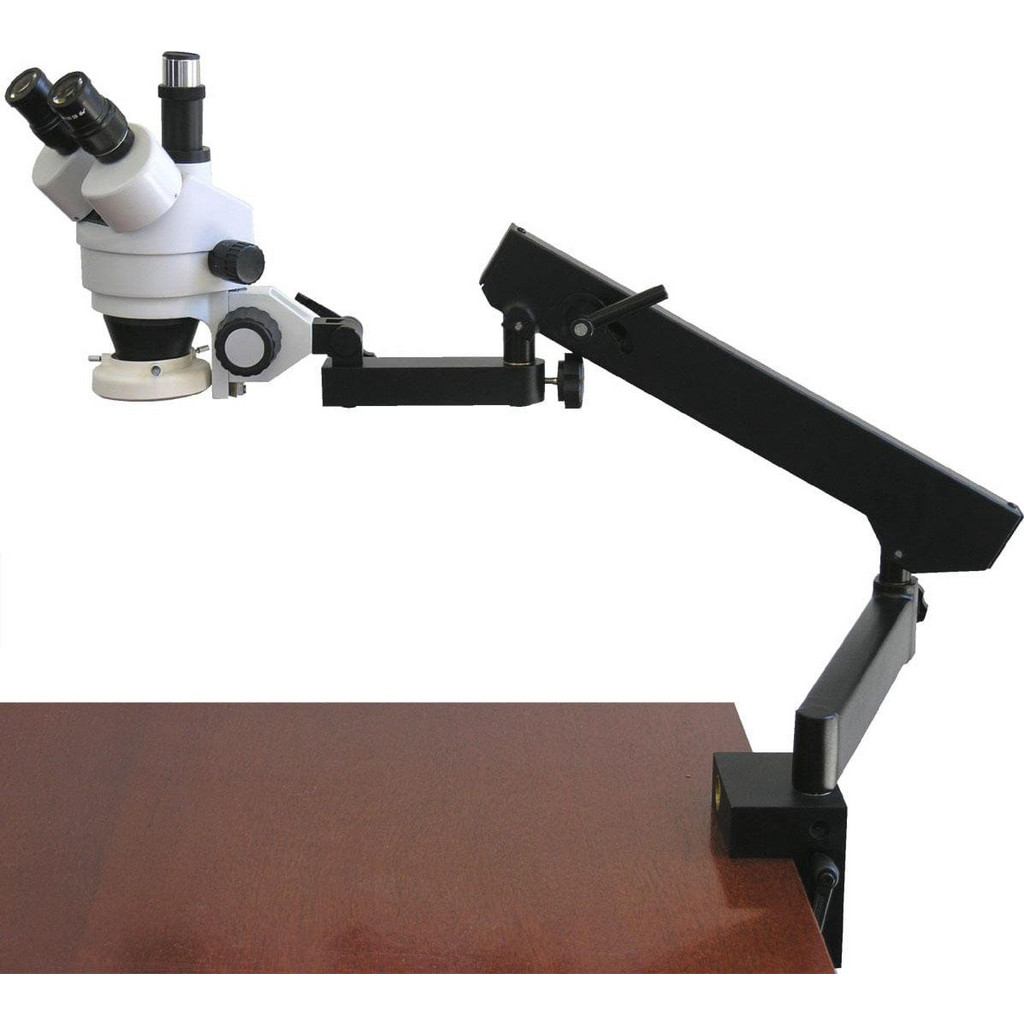 Microscope Stéréo Trinoculaire AmScope SM-1TSZ-V203 Avec Zoom 3,5X-90X - Parfait Pour Inspection, Soudure, Observation Biologique