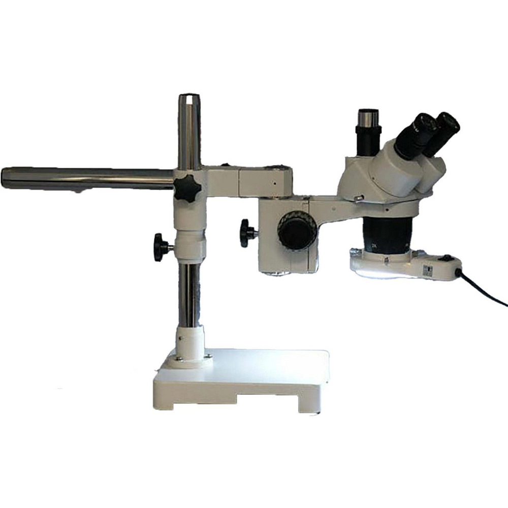 AmScope 10X20X40X Trinocular Stereo Microscope on Single Arm Boom