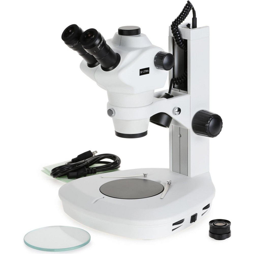 AmScope 8X50X Track Stand LED Light Stereo Zoom Parfocal Trinocular