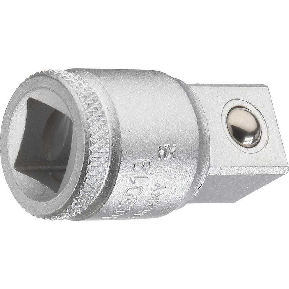 Socket Adapters & Universal Joints; Adapter Type: Convertor ; Male Drive Style: Square ; Female Drive Style: Square ; Finish: Chrome-Plated ; Material: 31CrV3 Chrome Vanadium Steel ; Standards: DIN 3121; ISO 1174