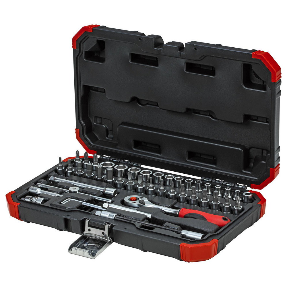 Gedore Standard Socket Set 46 Pc, 1/4 in Drive, MSC Industrial