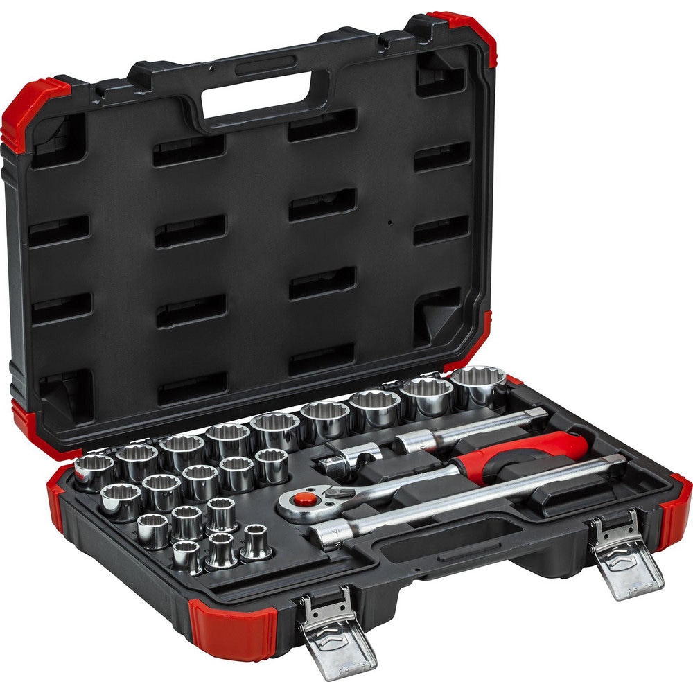 Gedore - Standard Socket Set: 24 Pc, 1/2 in Drive, | MSC Direct