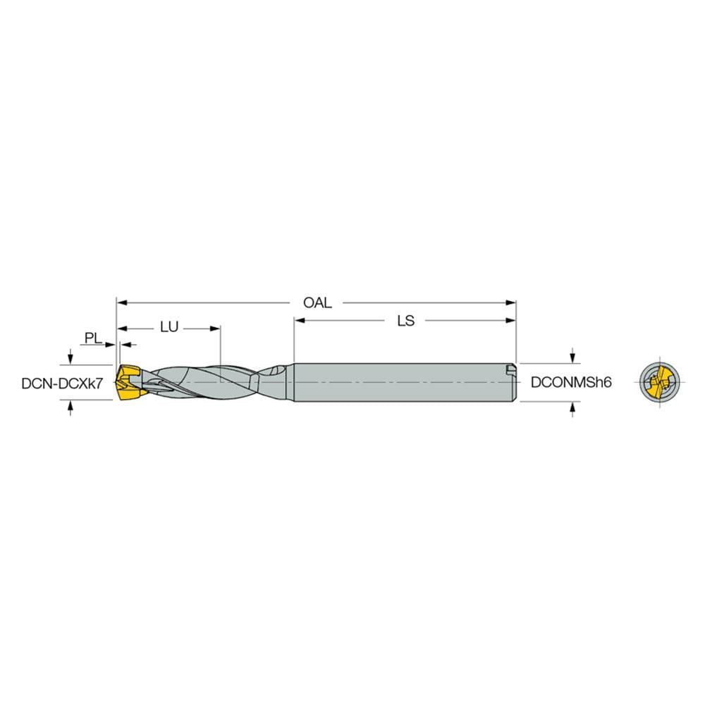 Iscar - Replaceable-Tip Drills; Series: DCN ; Minimum Drill Diameter ...