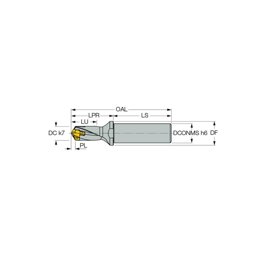 Iscar ReplaceableTip Drills; Series DCN ; Minimum Drill Diameter