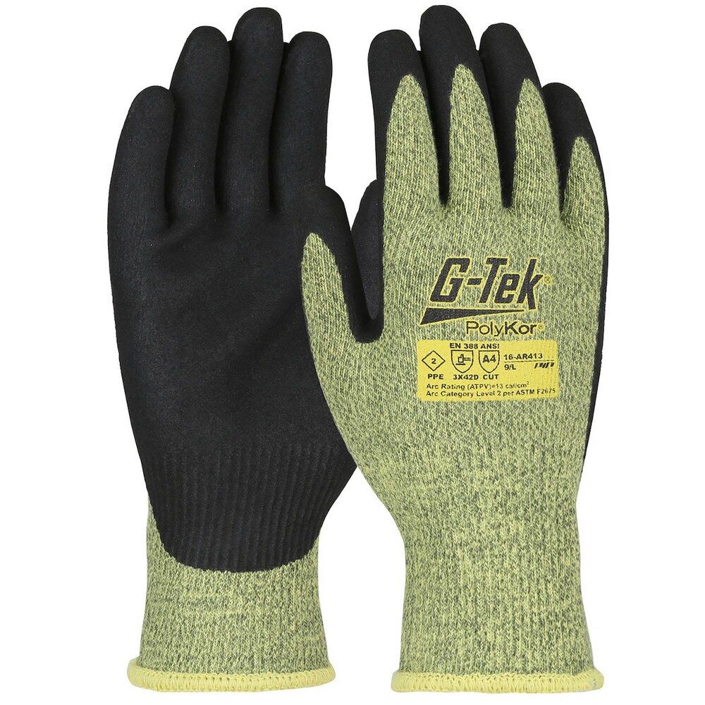 Cut & Puncture Resistant Gloves; Coating Material: Neoprene ; Coating Coverage: Palm & Fingers ; Glove Type: Cut-Resistant ; ANSI/ISEA Cut Resistance Level: A4 ; Primary Material: PolyKor ; ANSI/ISEA Abrasion Resistance Level: 3