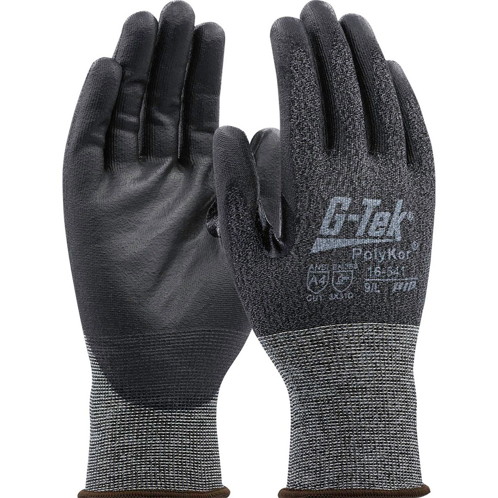 Honeywell Perfect Poly Black Work Gloves – 5 Pairs, Sizes 7-11, Protective Hand Gear