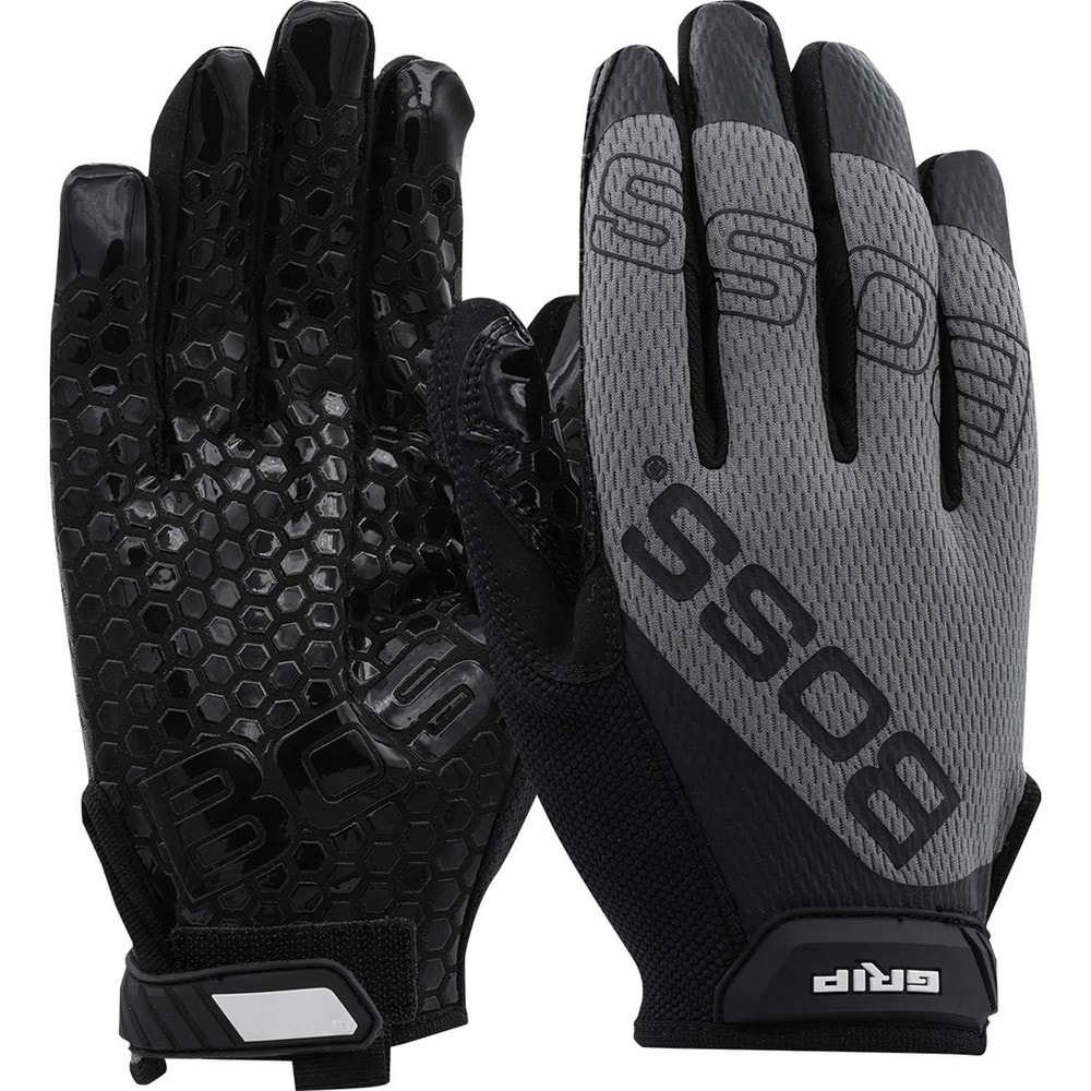 Work & General Purpose Gloves; Primary Material: Nylon Mesh ; Coating Coverage: Palm ; Grip Surface: Dotted ; Men's Size: Medium ; Women's Size: Medium ; Color: Gray