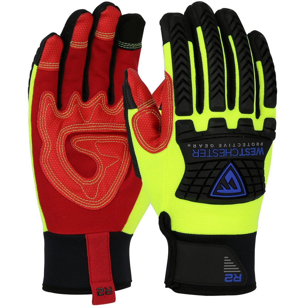 Work & General Purpose Gloves; Primary Material: Spandex ; Coating Coverage: Palm ; Grip Surface: Padded Palm ; Men's Size: X-Large ; Women's Size: X-Large ; Color: Yellow