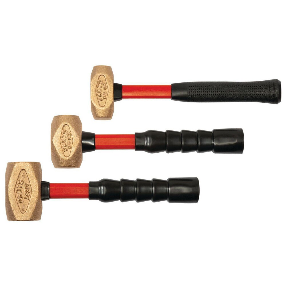Hammer & Mallet Sets; Type: Hammer ; Set Type: Hammer ; Number of Pieces: 3.000 ; Head Weight (Oz): 0 ; Head Weight (Lb): 1.5; 3; 4 ; Overall Length: 14.00