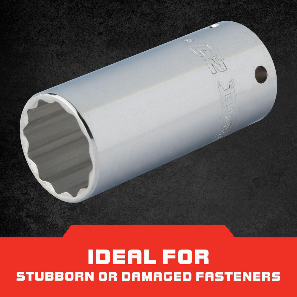 Proto Hand Sockets; Drive Size (Inch) 0.5in ; Socket Size 27mm