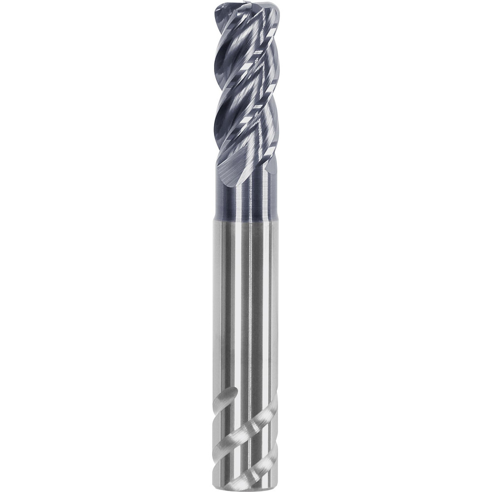 HAIMER Corner Radius End Mill 3/16" Dia, 3/8" LOC, 4 Flute, Solid