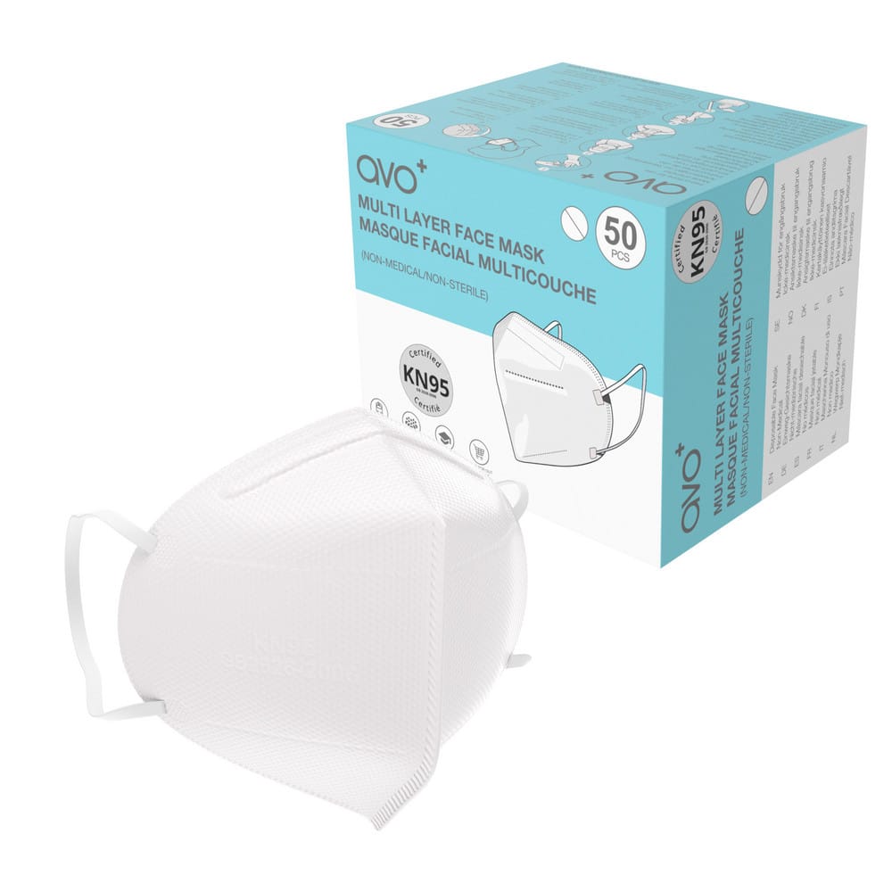 N/A KN95 Respirator  Contains Nose Clip,  White,  Size Adult