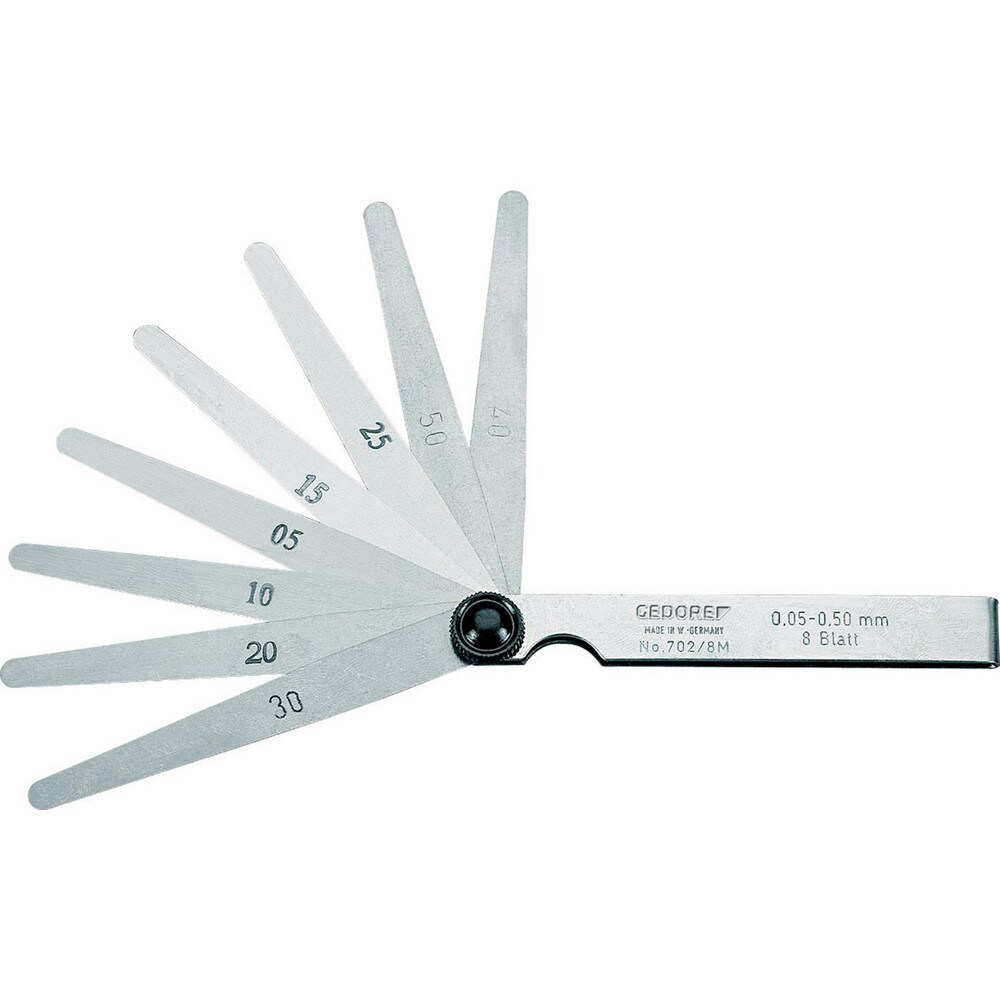 Feeler Gage Sets; Leaf Length: 100mm ; Leaf Style: Tapered ; Number Of Leaves: 20 ; Material: Steel