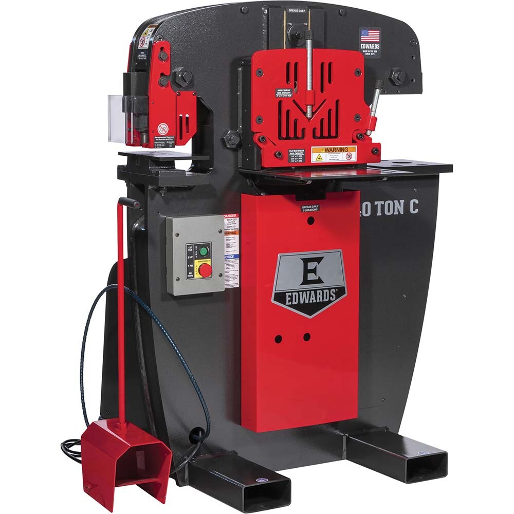 Ironworker: 7" Throat Depth, 40 Ton Punch, 1" (1/2" Mild Steel) Hole