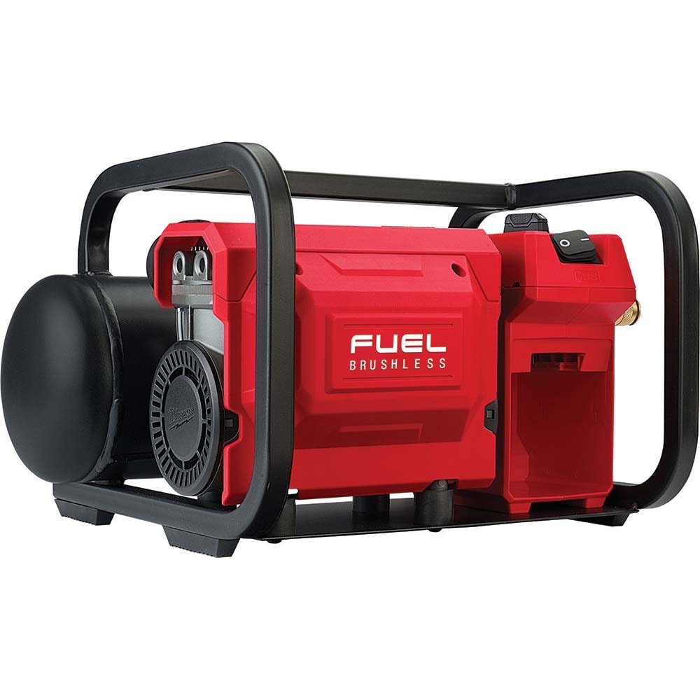 Portable Electric Air Compressors; Horsepower: 0hp; 0W; 0h; 0hp ; Horse Power: 0hp; 0W; 0h; 0hp ; CFM: 1.2 ; Input Voltage: 18 V ; Tank Capacity: 2 Gal. ; Configuration: Hot Dog