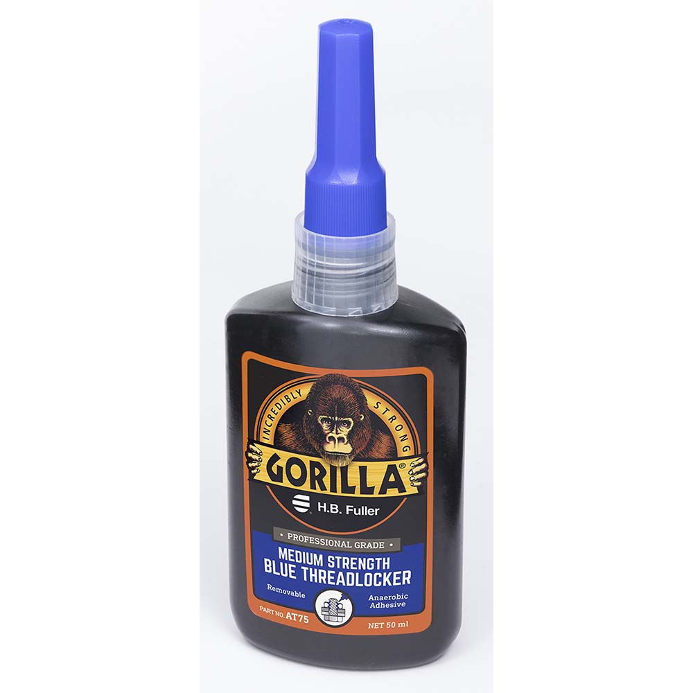 GorillaPro - Threadlocker: Blue, Liquid, 50 mL, Bottle | MSC Direct