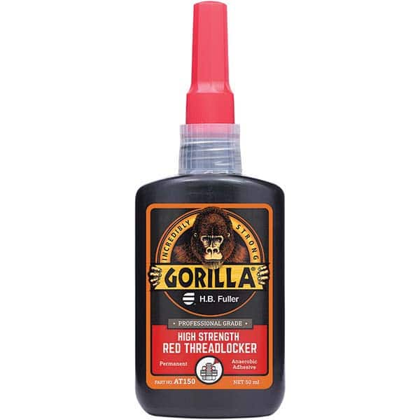 GorillaPro AT150 Threadlocker: Red, Liquid, 50 mL, Bottle 